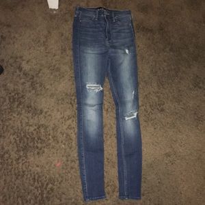 high rise hollister jeans